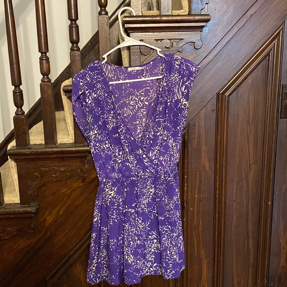 Purple and white sundress